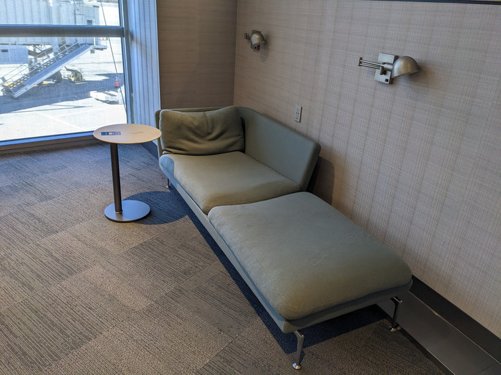 lounge chair and seating in quite section