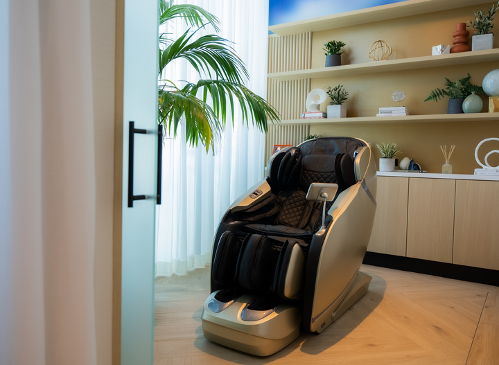 massage chair and relaxation room