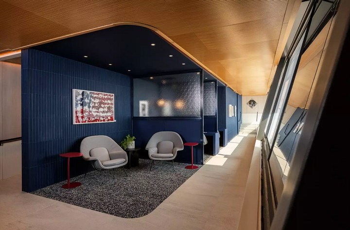 seating area in Capital One lounge