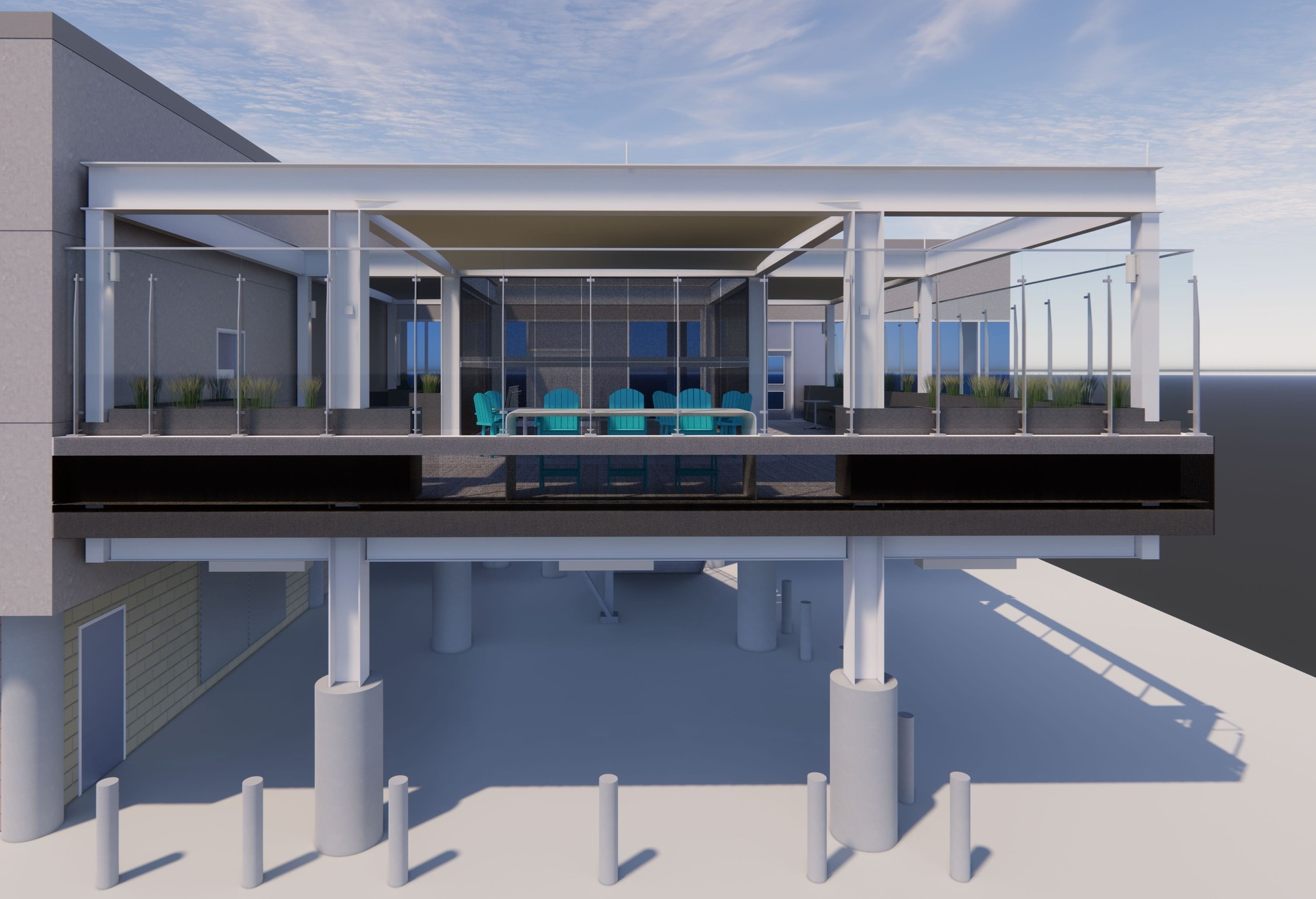 external rendering of the new deck.