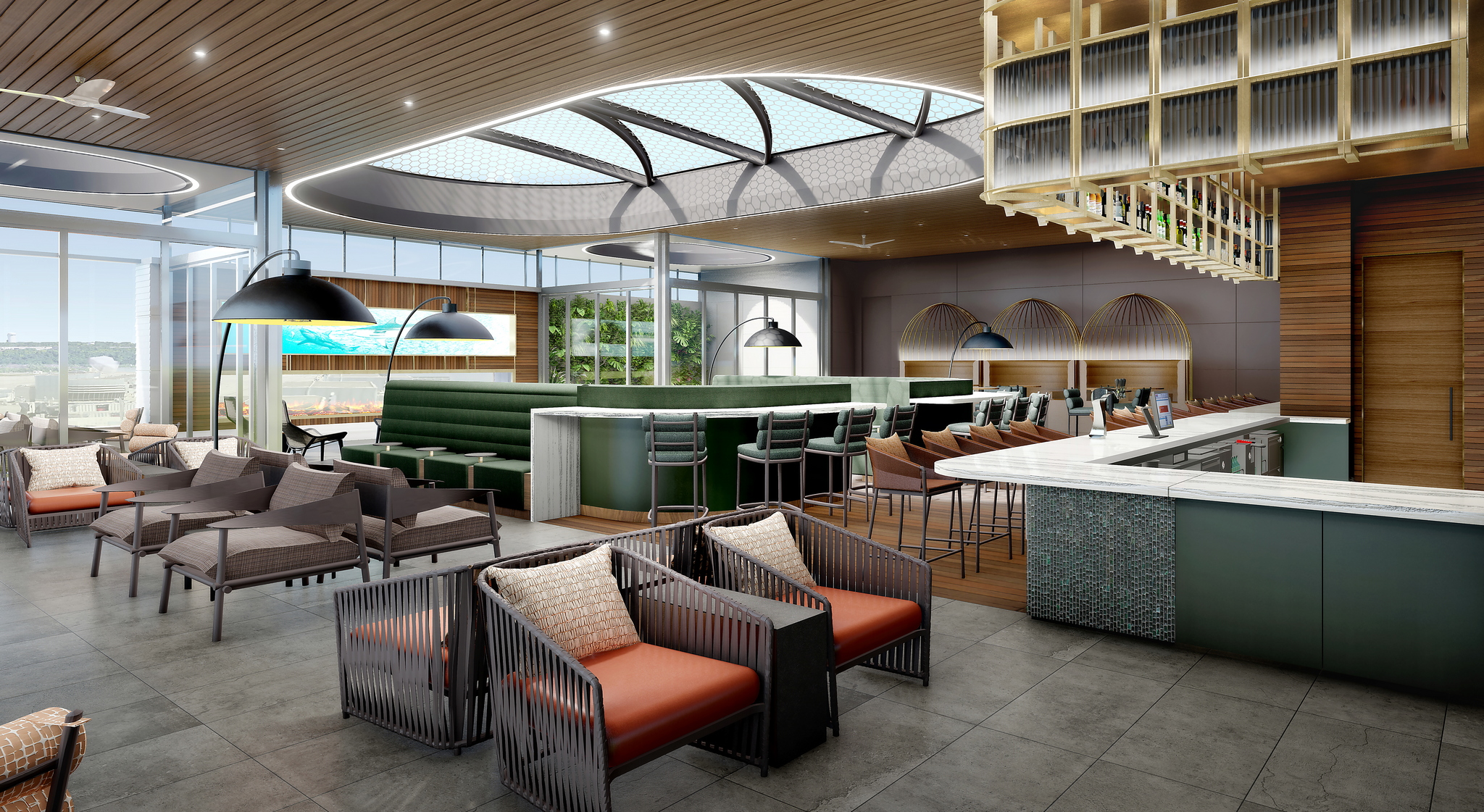 Delta Sky Deck rendering for MSP Lounge