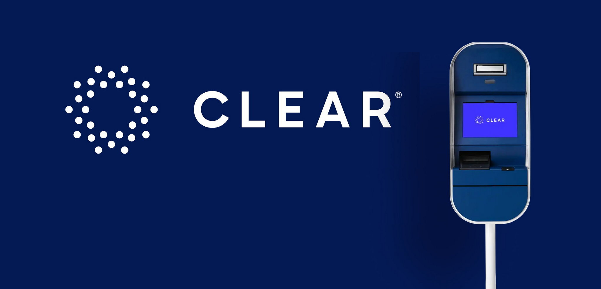 CLEAR logo and verification machine