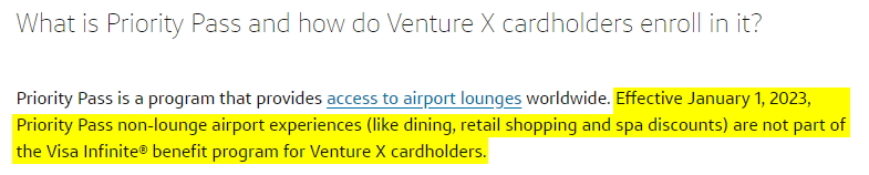 Priority Pass with Venture X Terms
