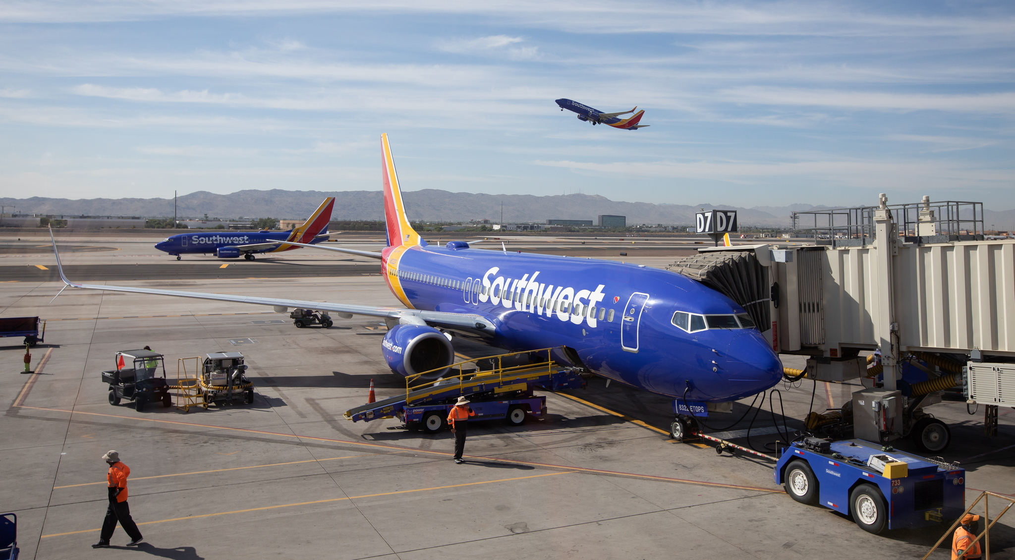 Southwest Airlines 737 at gate