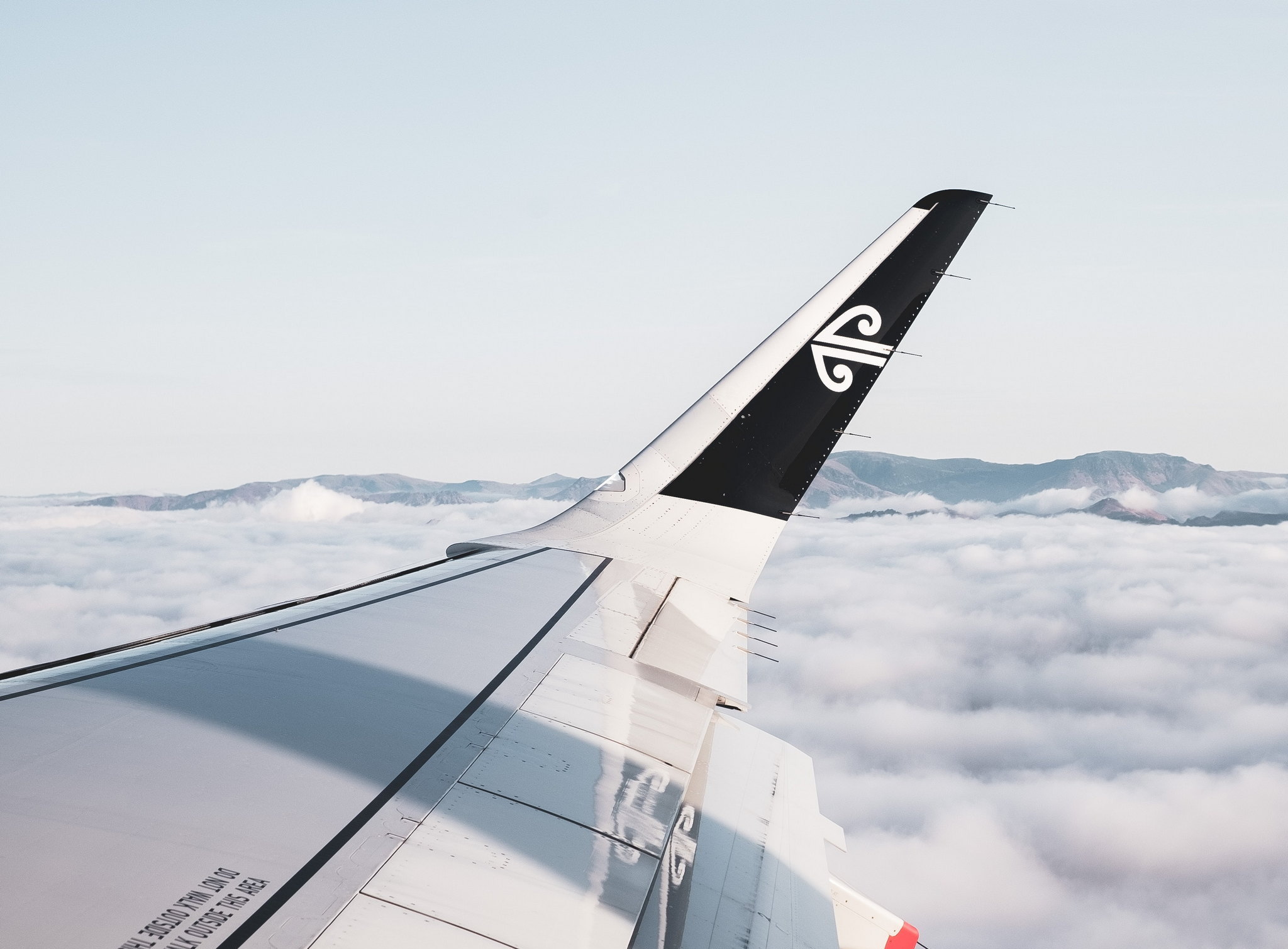 Air New Zealand airplane wing and winglet