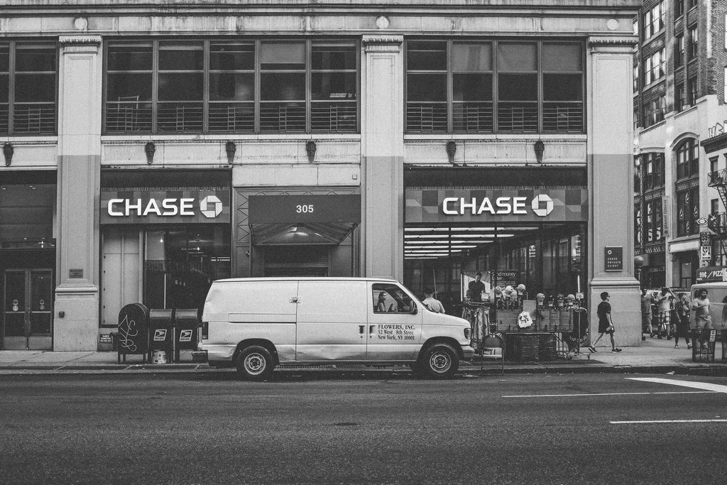 front of Chase Bank